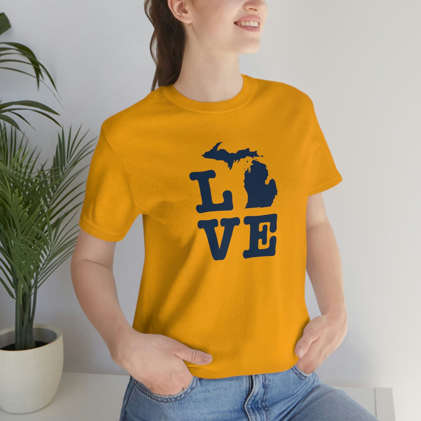 Michigan 'Love' T-Shirt (Typewriter Font) | Unisex Standard Fit