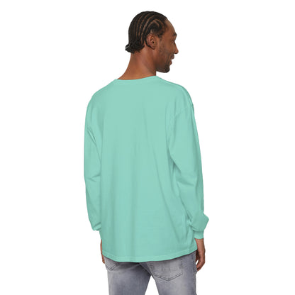 Michigan Upper Peninsula Garment-Dyed T-Shirt (w/ UP Ukraine Flag Outline) | Unisex Long Sleeve