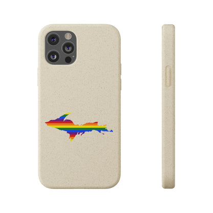 Michigan Upper Peninsula Biodegradable Phone Cases (w/ UP Pride Flag Outline) | Apple iPhone