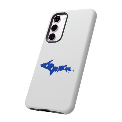 Michigan Upper Peninsula Tough Phone Case (Birch Bark White w/ UP Quebec Flag Outline) | Samsung & Pixel Android