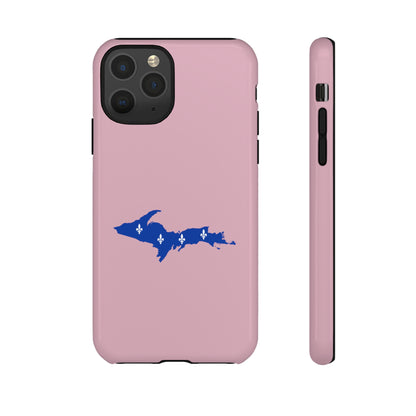 Michigan Upper Peninsula Tough Phone Case (Pink w/ UP Quebec Flag Outline) | Apple iPhone