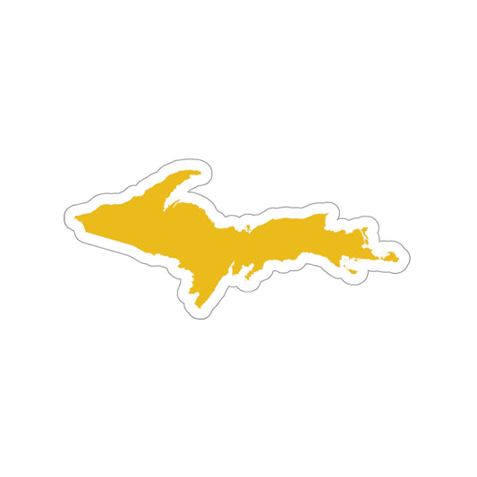 Michigan Upper Peninsula Die Cut Stickers (w/ Gold UP Outline) | Indoor/Outdoor