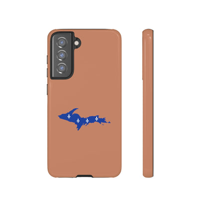 Michigan Upper Peninsula Tough Phone Case (Copper Color w/ UP Quebec Flag Outline) | Samsung & Pixel Android