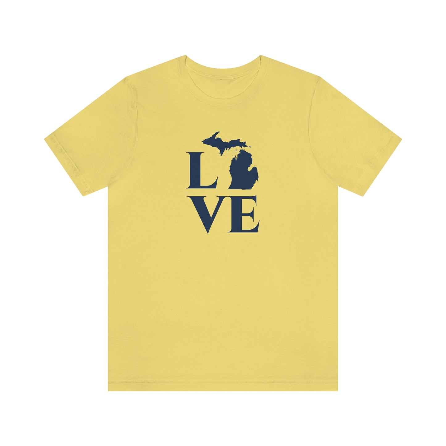 Michigan 'Love' T-Shirt (Roman Serif Font) | Unisex Standard Fit