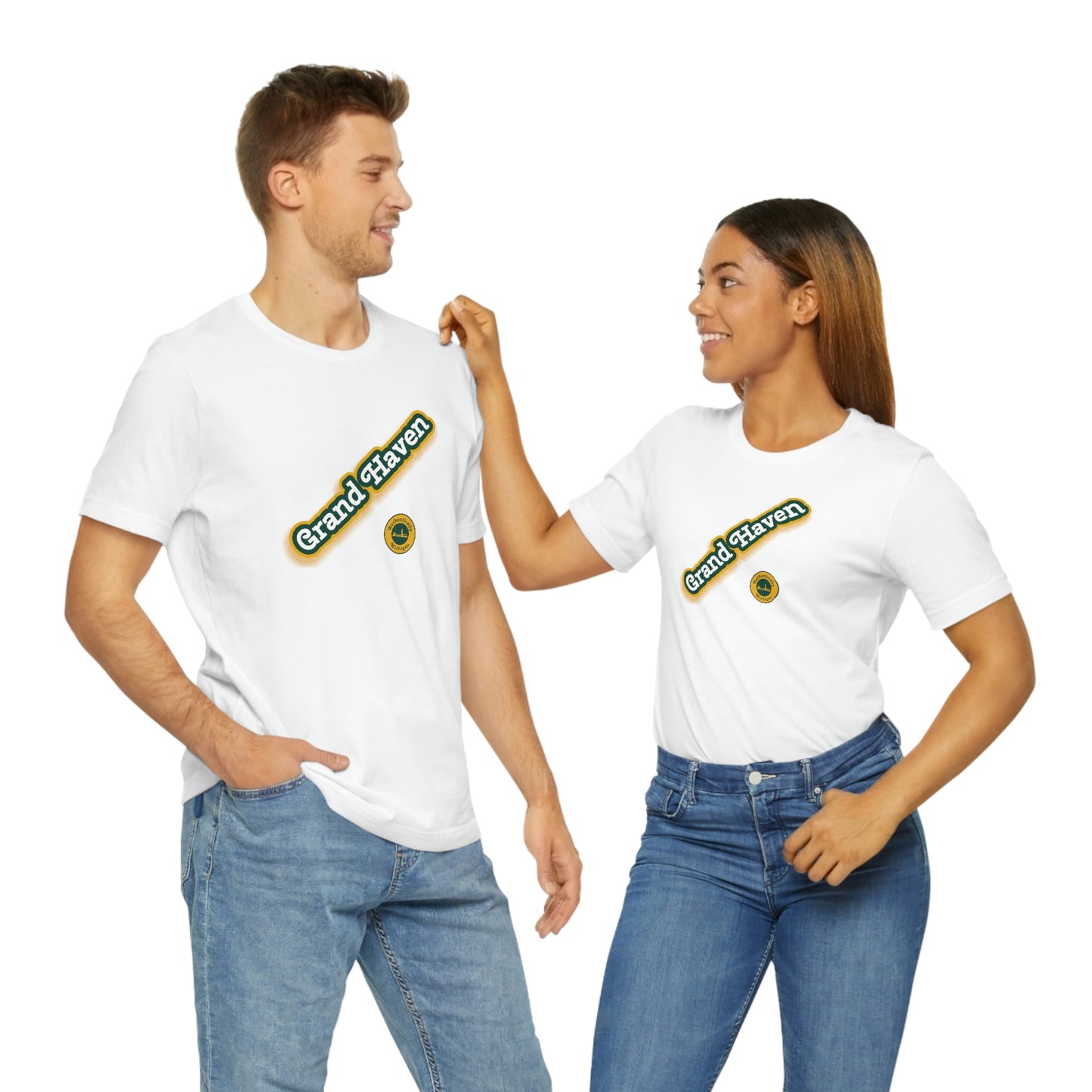 'Grand Haven - Authentically Michigan' Parody T-Shirt | Unisex Standard Fit