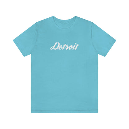 'Detroit' T-Shirt (Retro Script Font) | Unisex Standard Fit