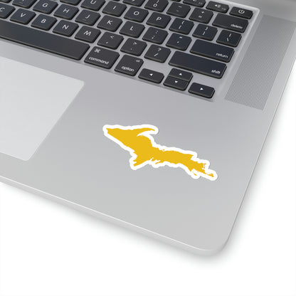 Michigan Upper Peninsula Kiss-Cut Sticker (w/ Gold UP Outline)