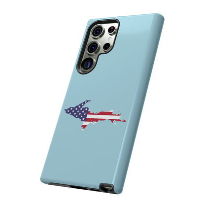 Michigan Upper Peninsula Tough Phone Case ('58 Caddie Blue w/ UP USA Flag Outline) | Samsung & Pixel Android