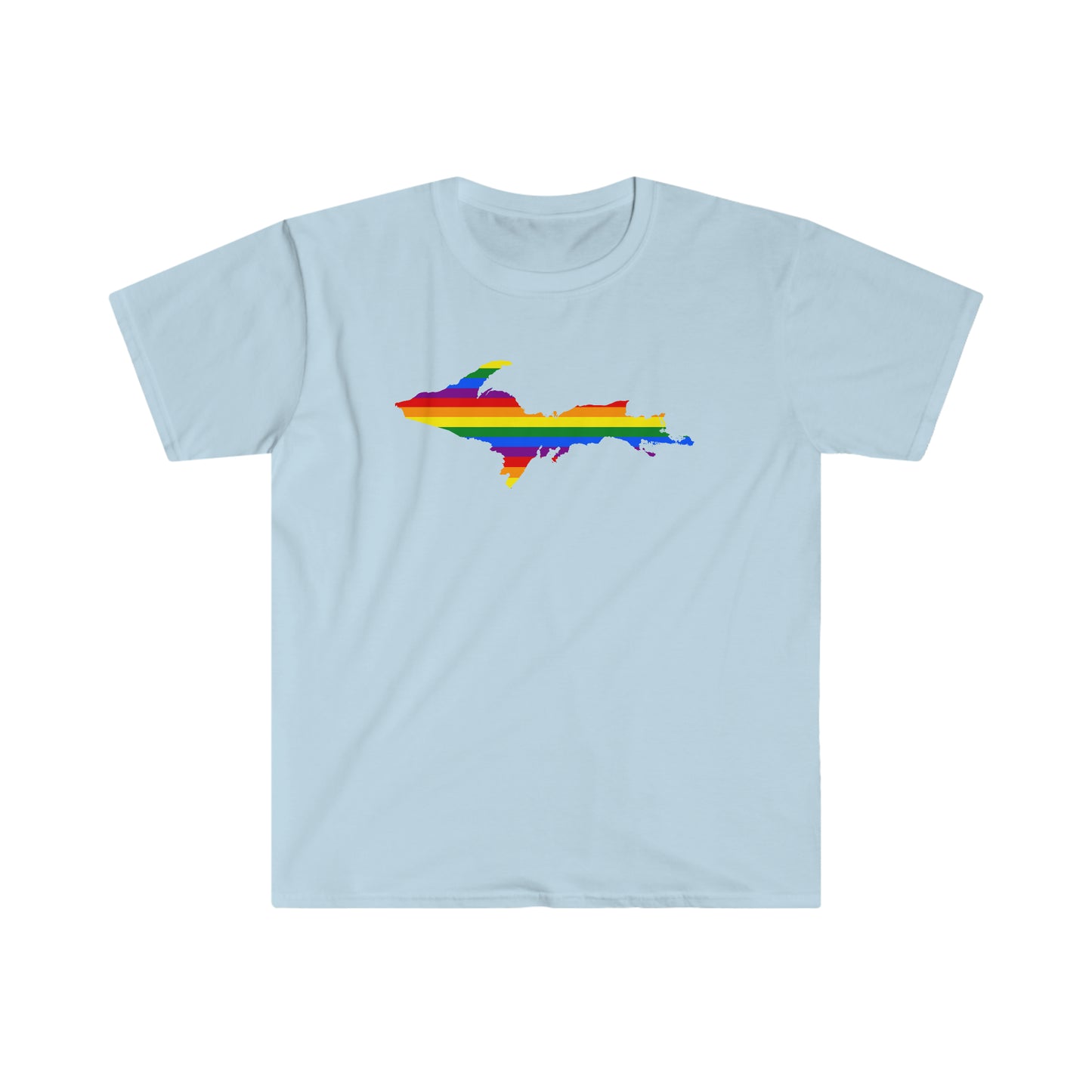 Michigan Upper Peninsula T-Shirt (w/ UP Pride Flag Outline) | Unisex Budget