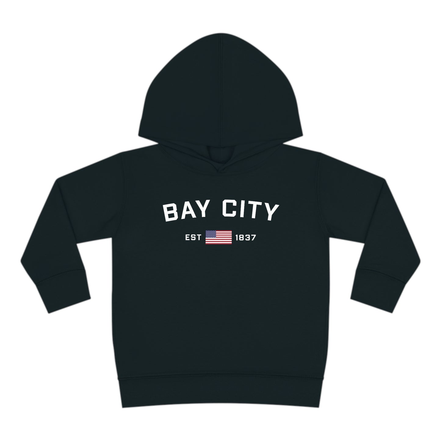 'Bay City EST 1837' Hoodie (w/USA Flag Outline) | Unisex Toddler