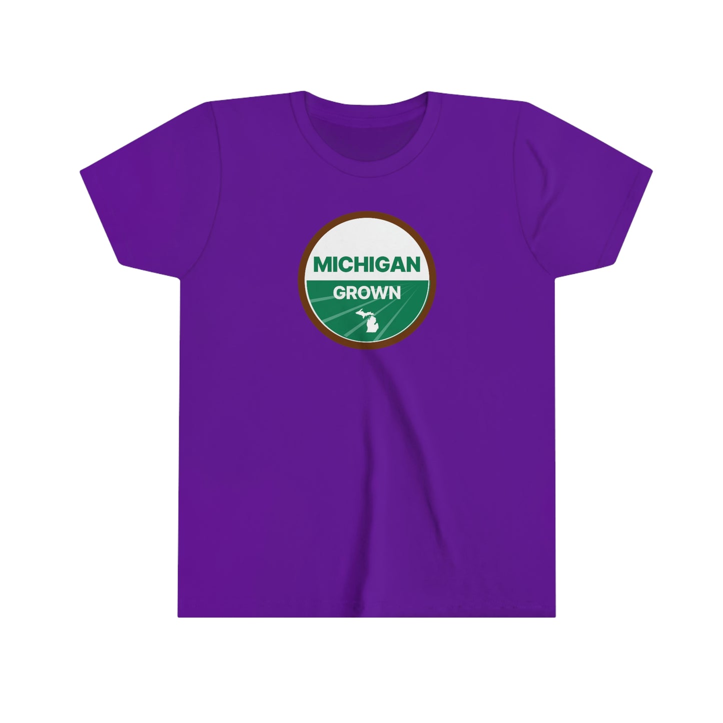 'Michigan Grown' T-Shirt (Agricultural Certification Parody) | Youth Short Sleeve