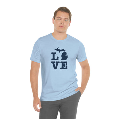 Michigan 'Love' T-Shirt (Typewriter Font) | Unisex Standard Fit