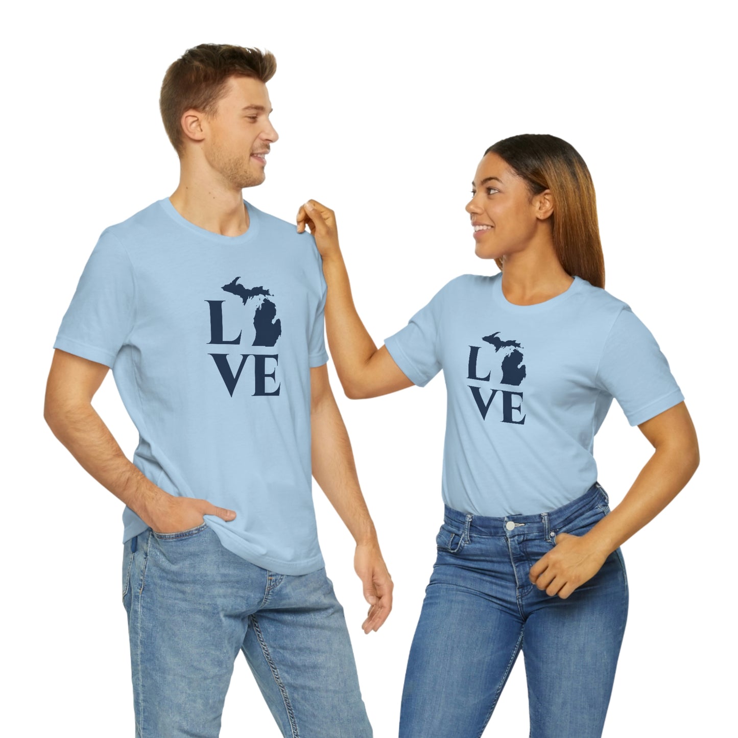 Michigan 'Love' T-Shirt (Roman Serif Font) | Unisex Standard Fit