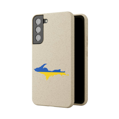 Michigan Upper Peninsula Biodegradable Phone Cases (w/ UP Ukraine Flag Outline) | Samsung Android