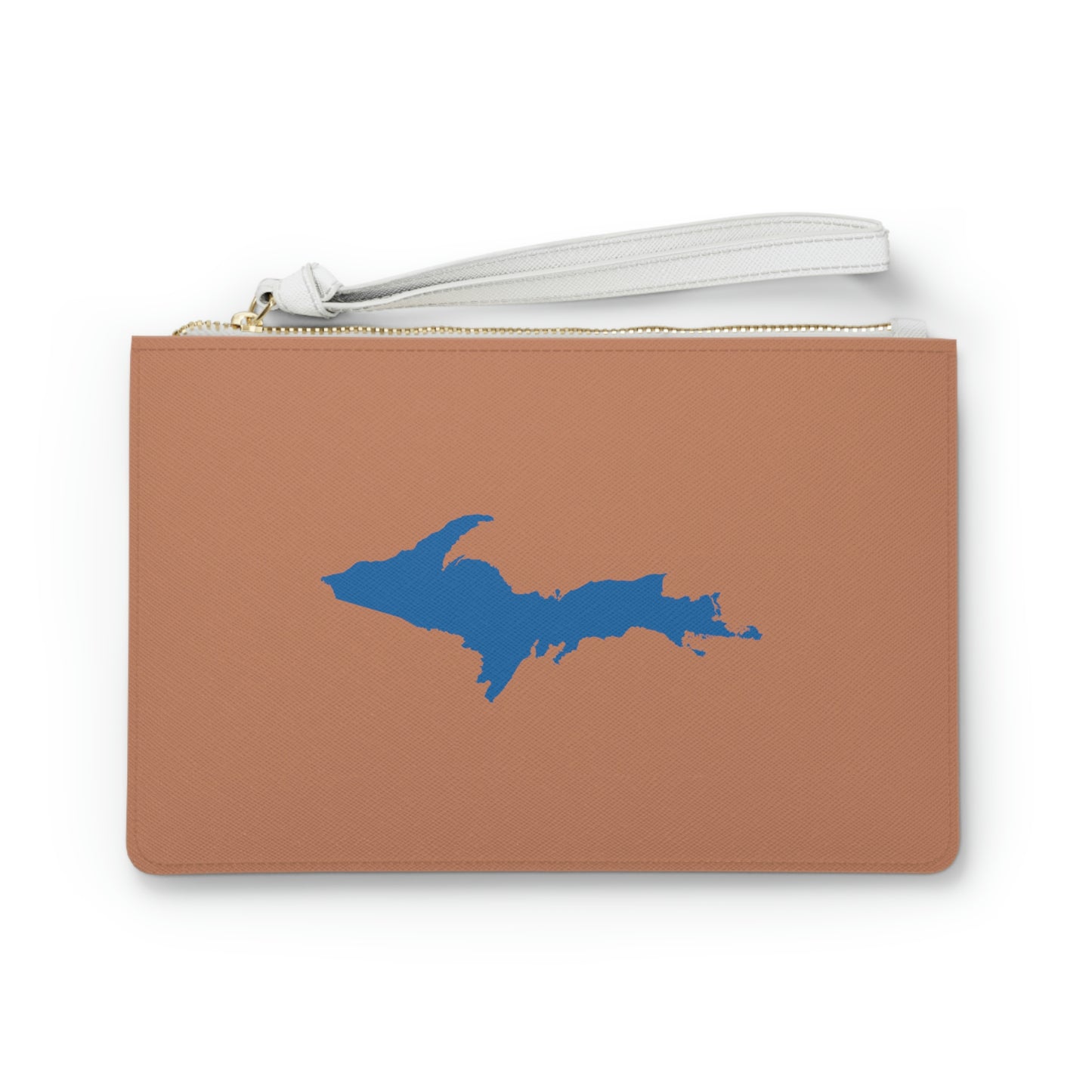 Michigan Upper Peninsula Clutch Bag (Copper w/ Azure UP Outline)