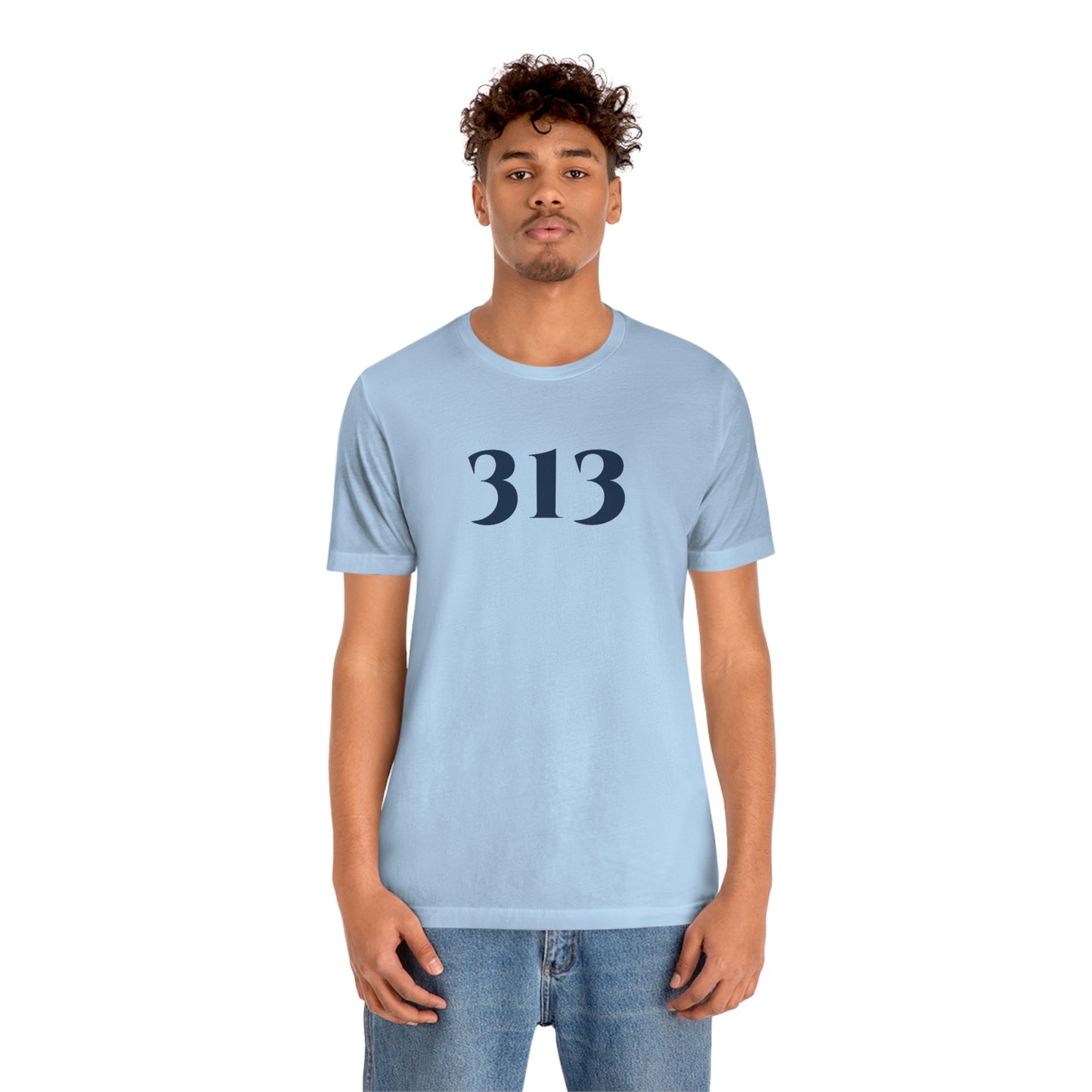 Detroit '313' T-Shirt (Roman Serif Font) | Unisex Standard Fit