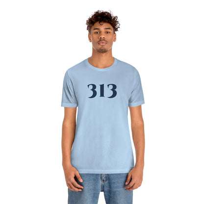 Detroit '313' T-Shirt (Roman Serif Font) | Unisex Standard Fit