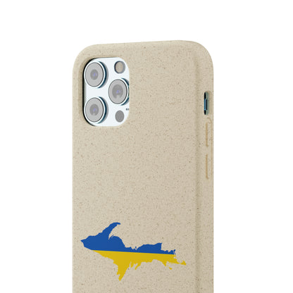 Michigan Upper Peninsula Biodegradable Phone Cases (w/ UP Ukraine Flag Outline) | Apple iPhone