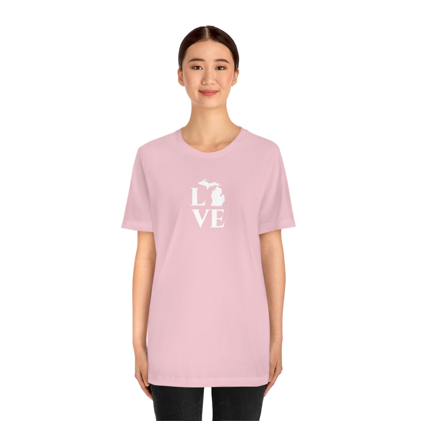 Michigan 'Love' T-Shirt (Roman Serif Font) | Unisex Standard Fit