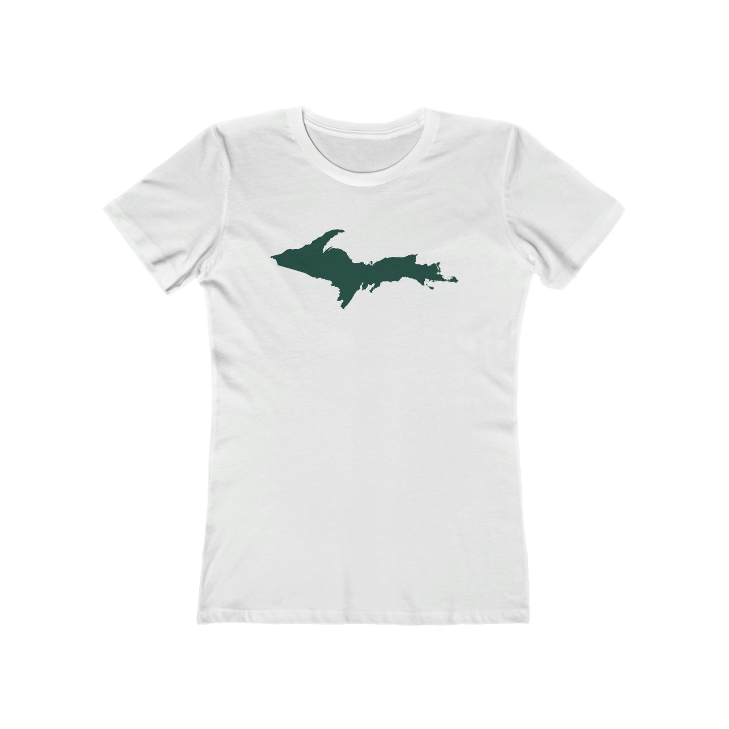 Upper Peninsula T-Shirt (w/ Green UP Outline) | Women's Boyfriend Cut