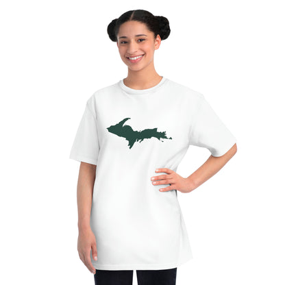 Michigan Upper Peninsula T-Shirt (w/ Green UP Outline) | Organic Unisex