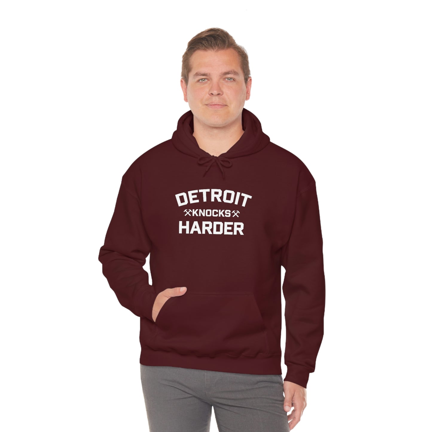 'Detroit Knocks Harder' Hoodie | Unisex Standard