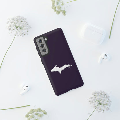 Michigan Upper Peninsula Tough Phone Case (Blackcurrant w/ UP Outline) | Samsung & Pixel Android