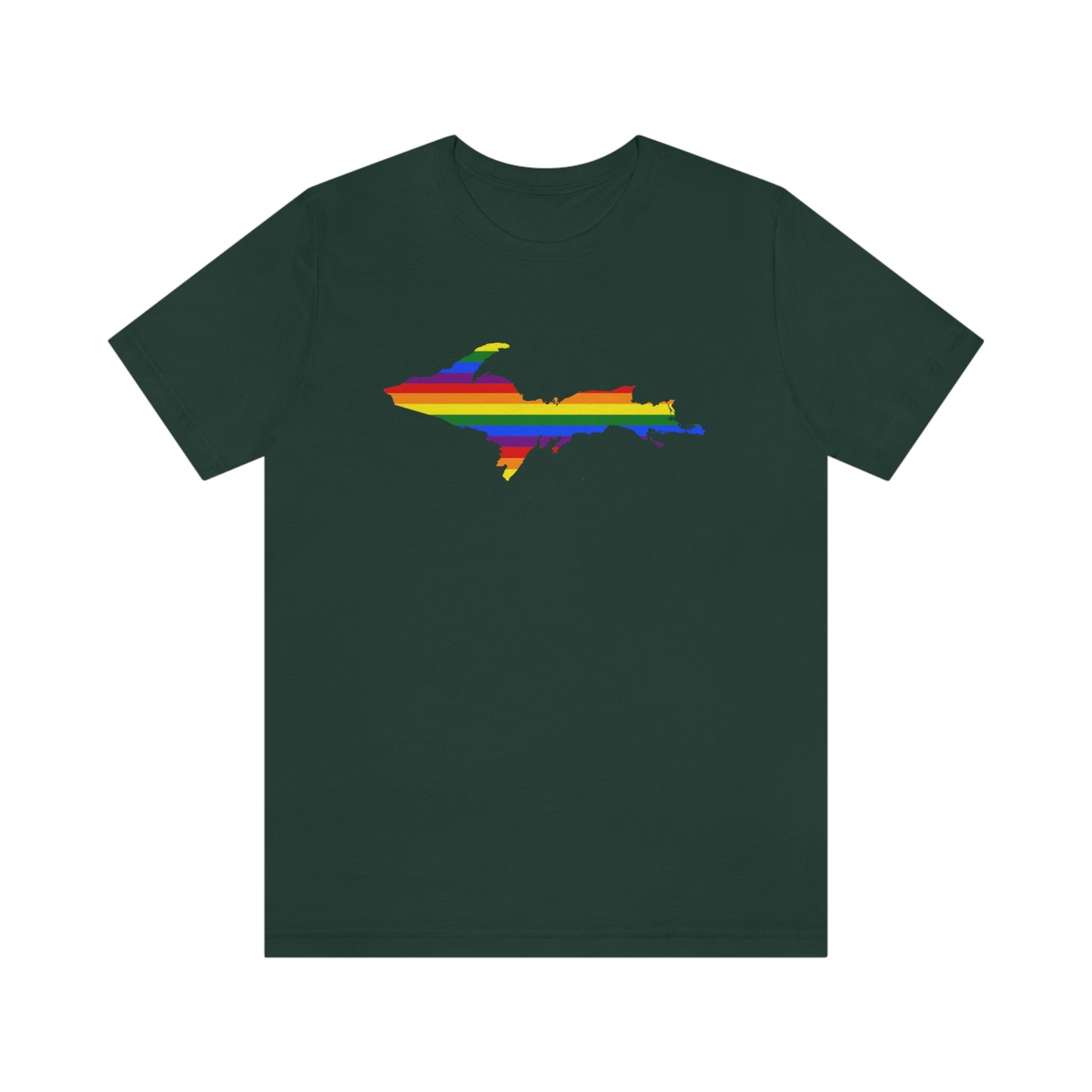 Michigan Upper Peninsula T-Shirt (w/ UP Pride Flag Outline) | Unisex Standard Fit