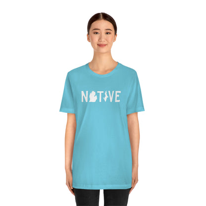 Michigan 'Native' T-Shirt (Licence Plate Font) | Unisex Standard Fit