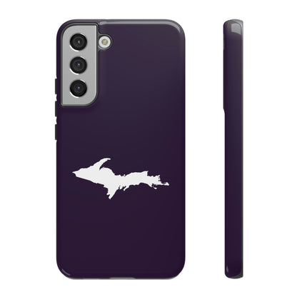 Michigan Upper Peninsula Tough Phone Case (Blackcurrant w/ UP Outline) | Samsung & Pixel Android