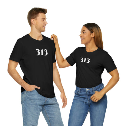 Detroit '313' T-Shirt (Roman Serif Font) | Unisex Standard Fit