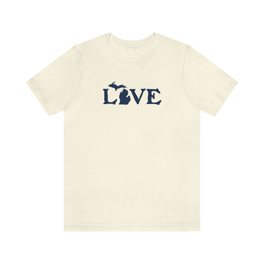 Michigan 'Love' T-Shirt (Woodcut Font) | Unisex Standard Fit