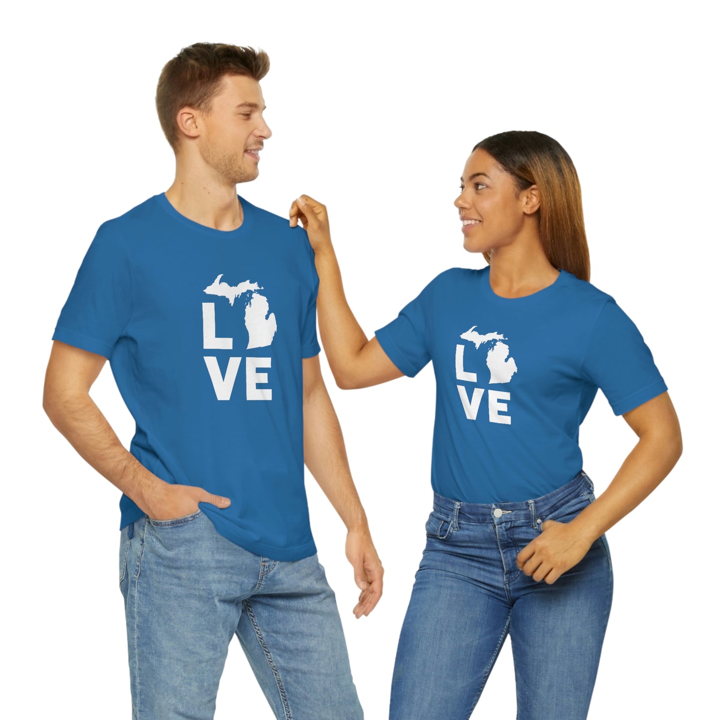 Michigan 'Love' T-Shirt (Geometric Sans Font) | Unisex Standard Fit