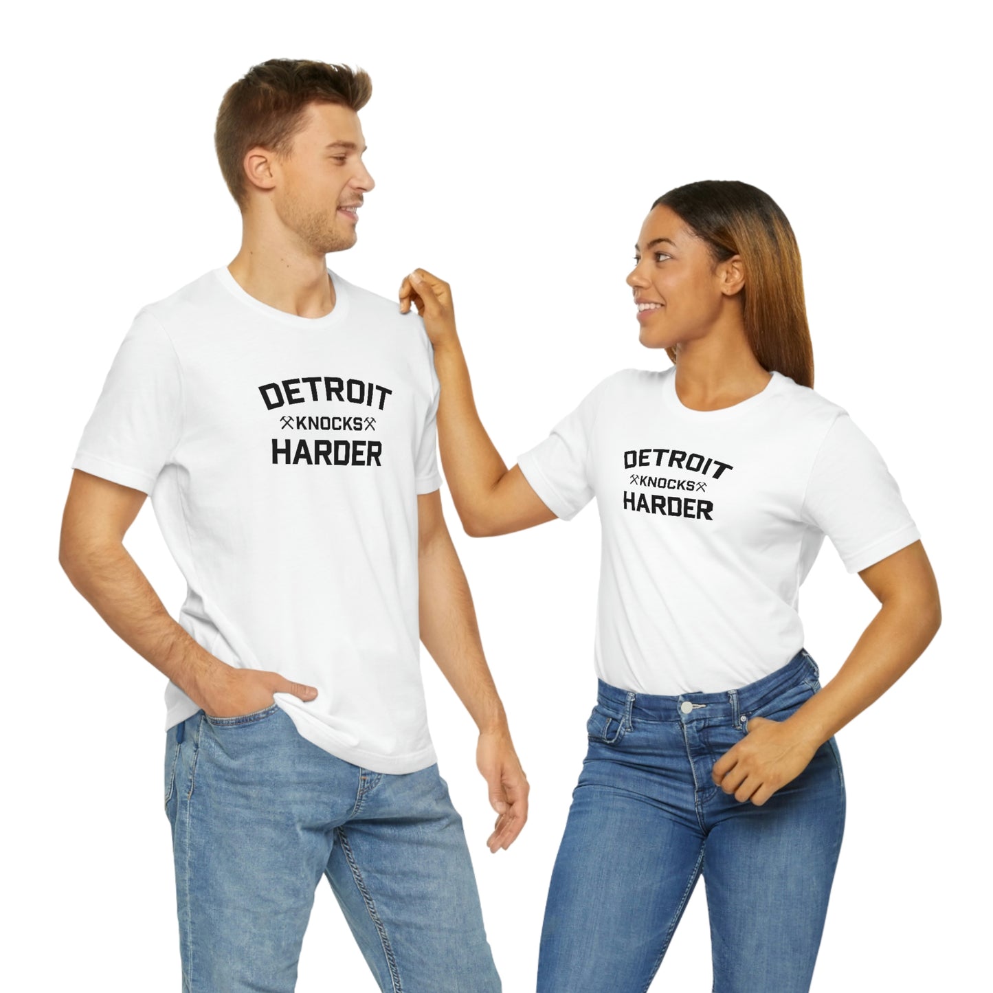 'Detroit Knocks Harder' T-Shirt | Unisex Standard Fit