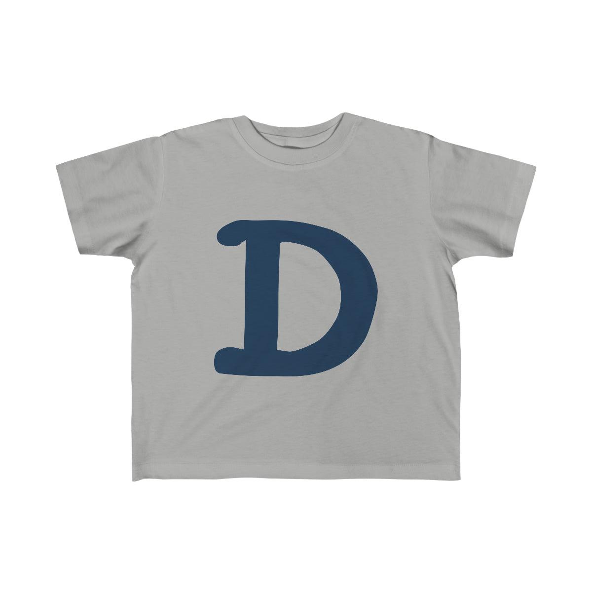 Detroit 'Old French D' T-Shirt  (Full Body Outline) | Toddler Short Sleeve - Circumspice Michigan