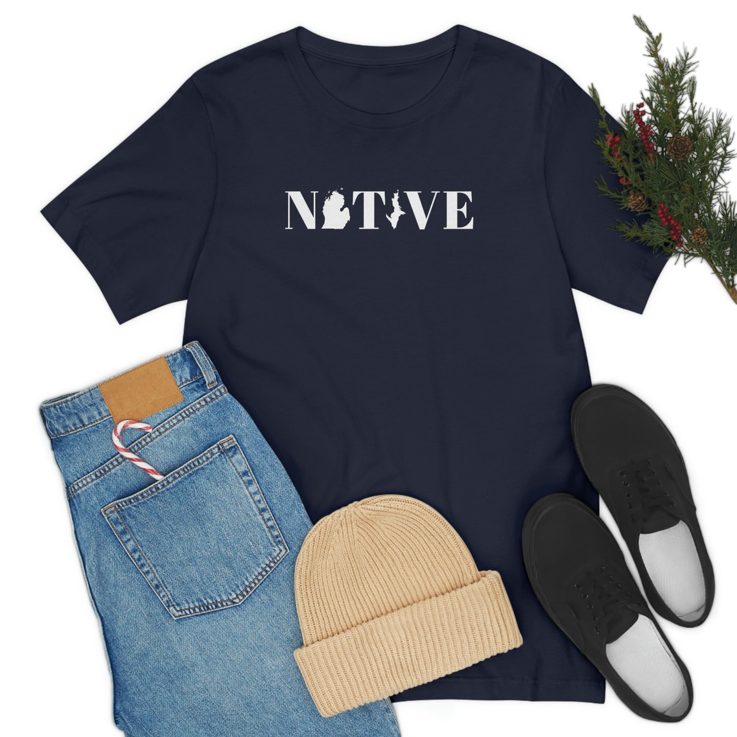 Michigan 'Native' T-Shirt (Didone Font) | Unisex Standard Fit