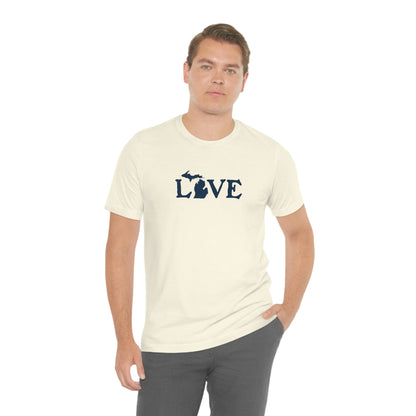 Michigan 'Love' T-Shirt (Woodcut Font) | Unisex Standard Fit