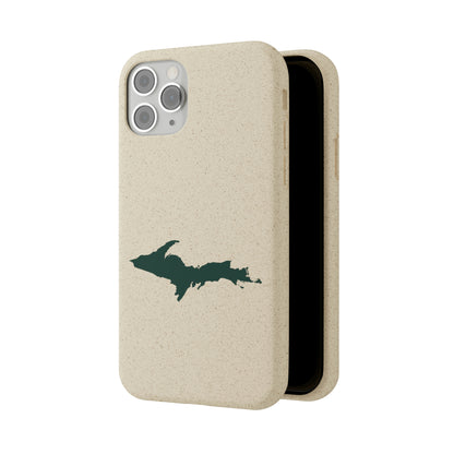 Michigan Upper Peninsula Biodegradable Phone Cases (w/ Green UP Outline) | Apple iPhone