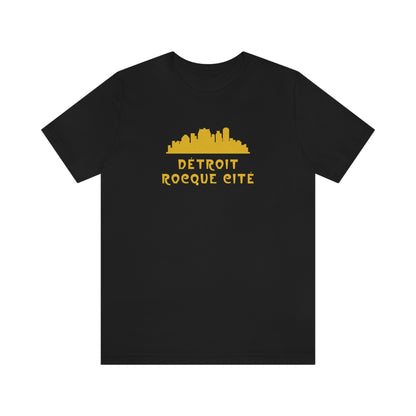 'Détroit Rocque Cité' with Skyline T-Shirt | Unisex Standard Fit