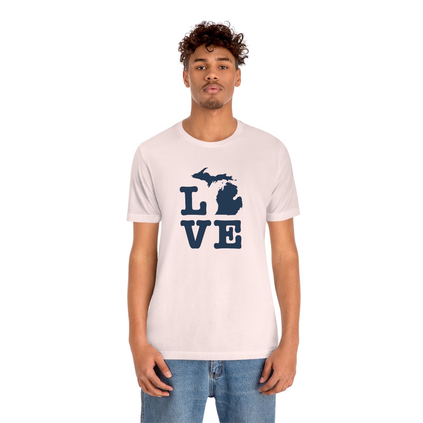 Michigan 'Love' T-Shirt (Typewriter Font) | Unisex Standard Fit