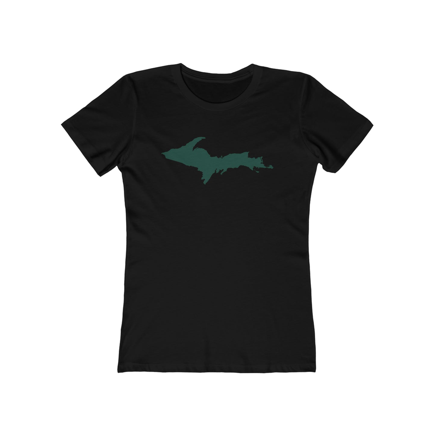 Upper Peninsula T-Shirt (w/ Green UP Outline) | Women's Boyfriend Cut