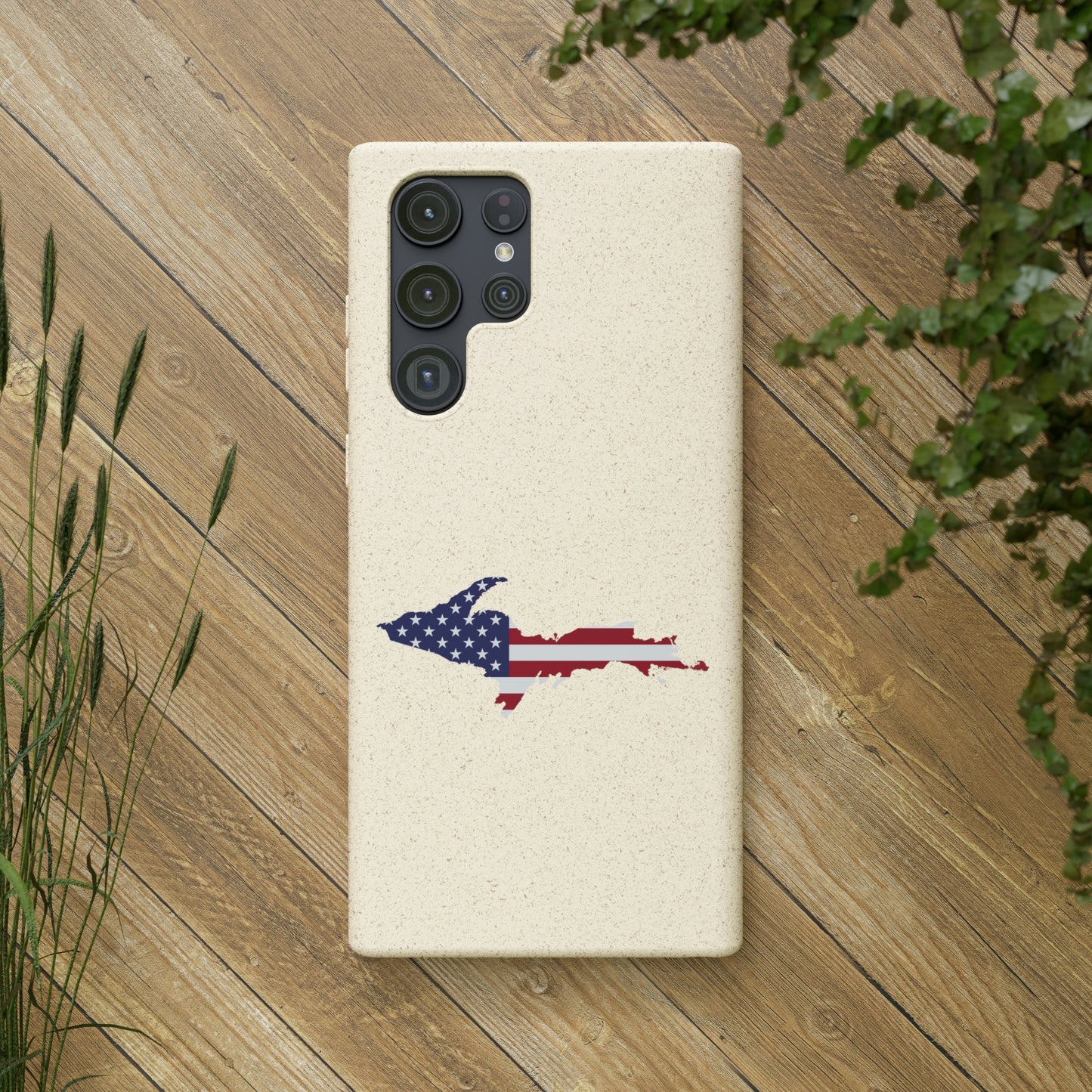 Michigan Upper Peninsula Biodegradable Phone Cases (w/ UP USA Flag Outline) | Samsung Android