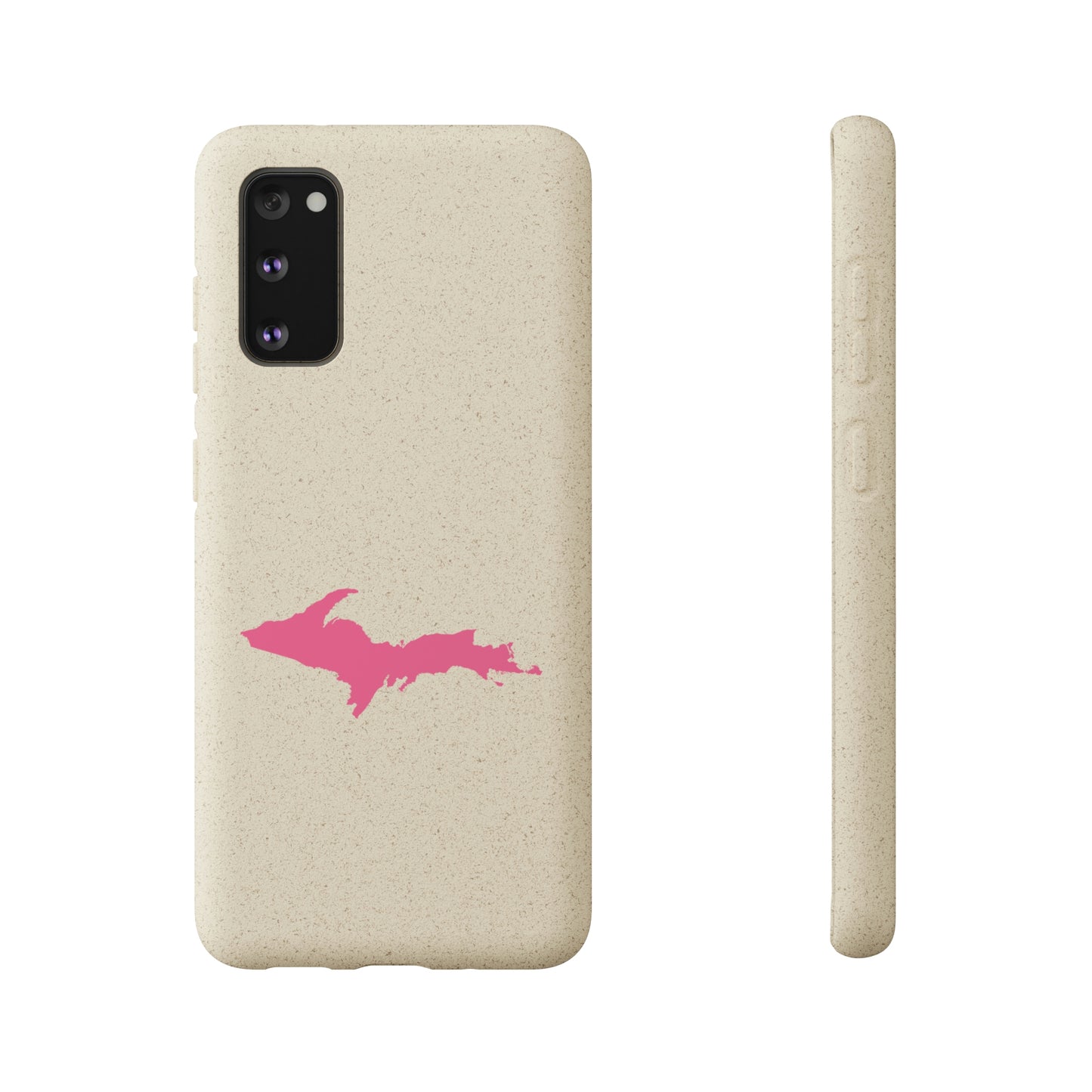 Michigan Upper Peninsula Biodegradable Phone Cases (w/ Pink UP Outline) | Samsung Android