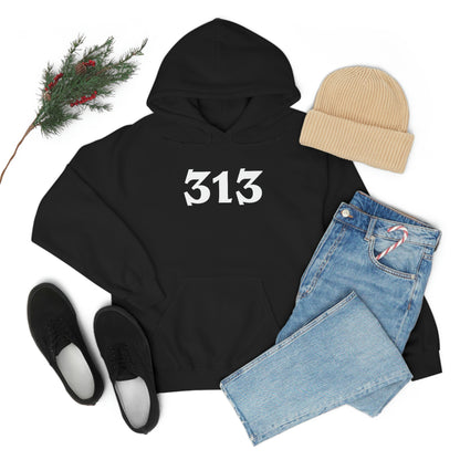 Detroit '313' Hoodie (Angry Serif Font) | Unisex Standard