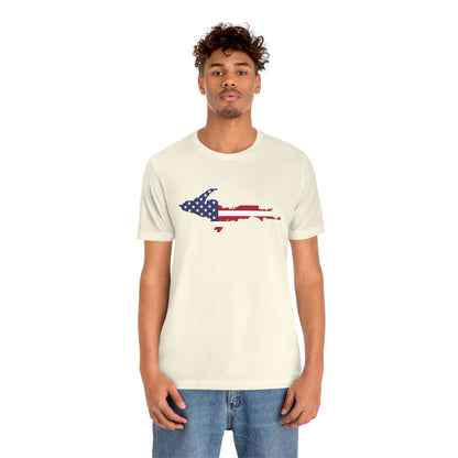 Michigan Upper Peninsula T-Shirt (w/ UP USA Flag Outline) | Unisex Standard Fit