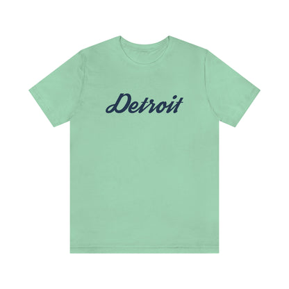 'Detroit' T-Shirt (Retro Script Font) | Unisex Standard Fit