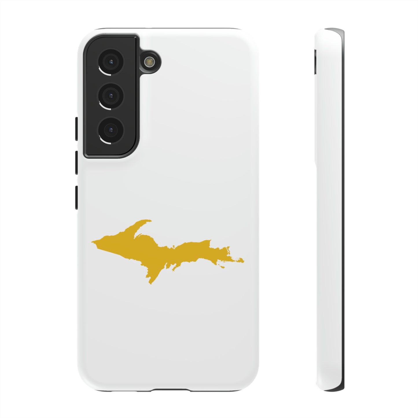 Michigan Upper Peninsula Tough Phone Case (w/ Gold UP Outline) | Samsung & Pixel Android