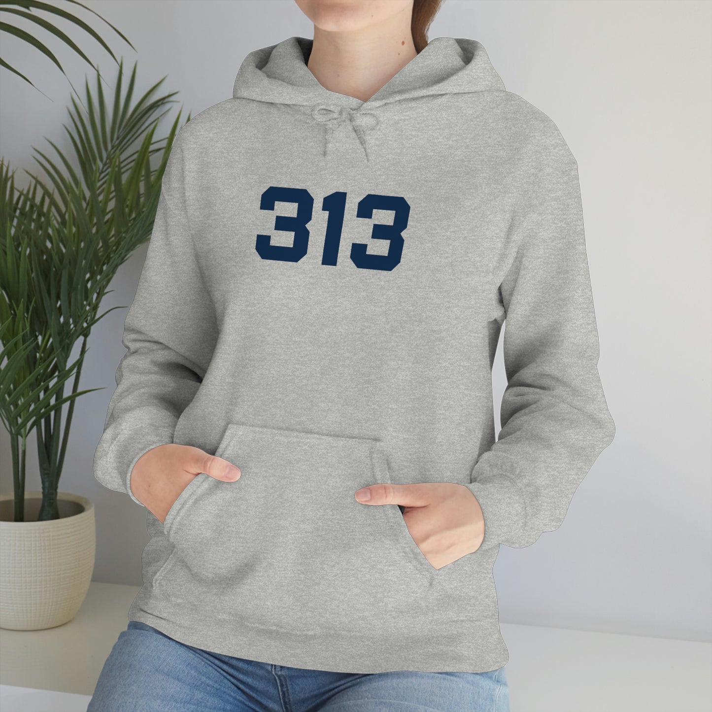 Detroit '313' Hoodie (Athletic Font) | Unisex Standard