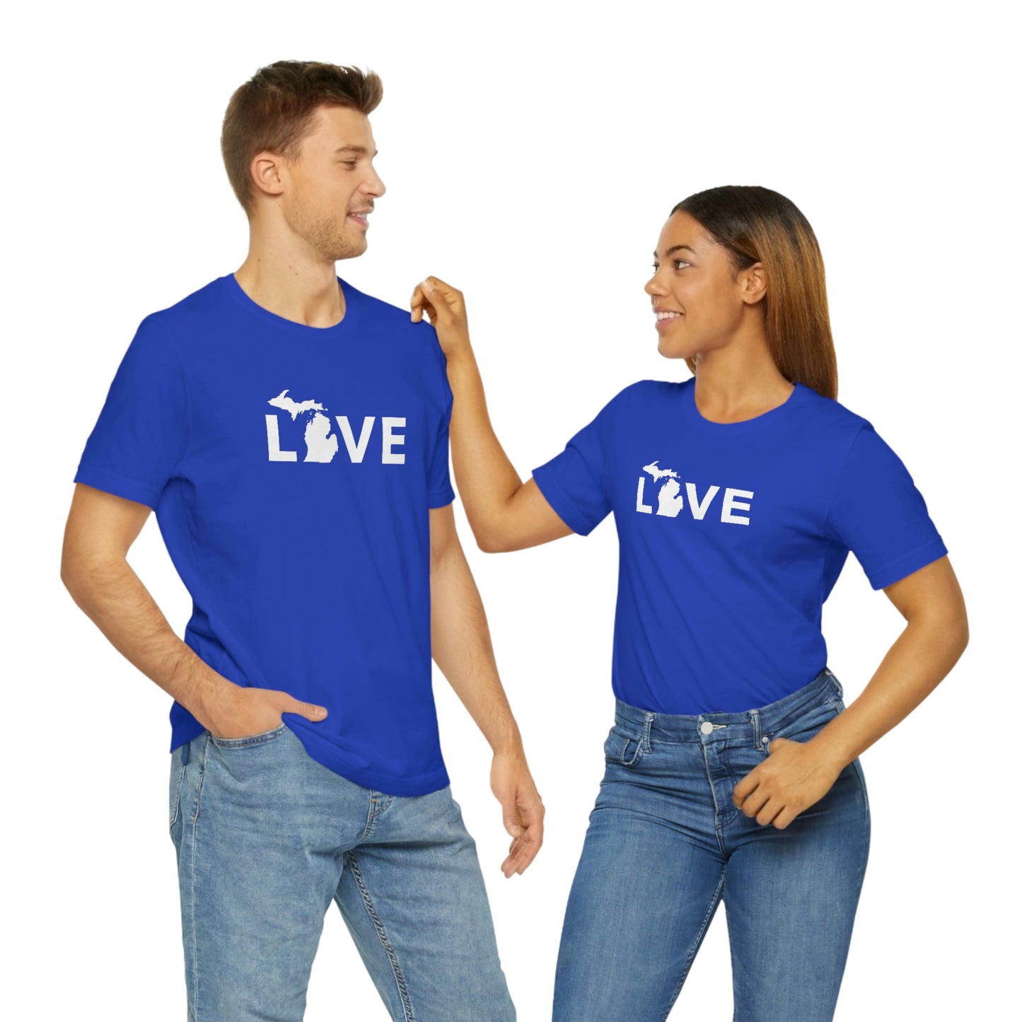 Michigan 'Love' T-Shirt (Geometric Sans Font) | Unisex Standard Fit