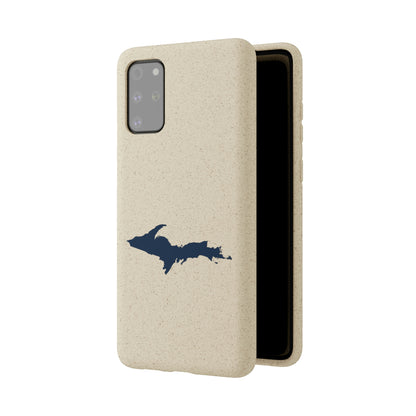 Michigan Upper Peninsula Biodegradable Phone Cases (w/ Navy UP Outline) | Samsung Android